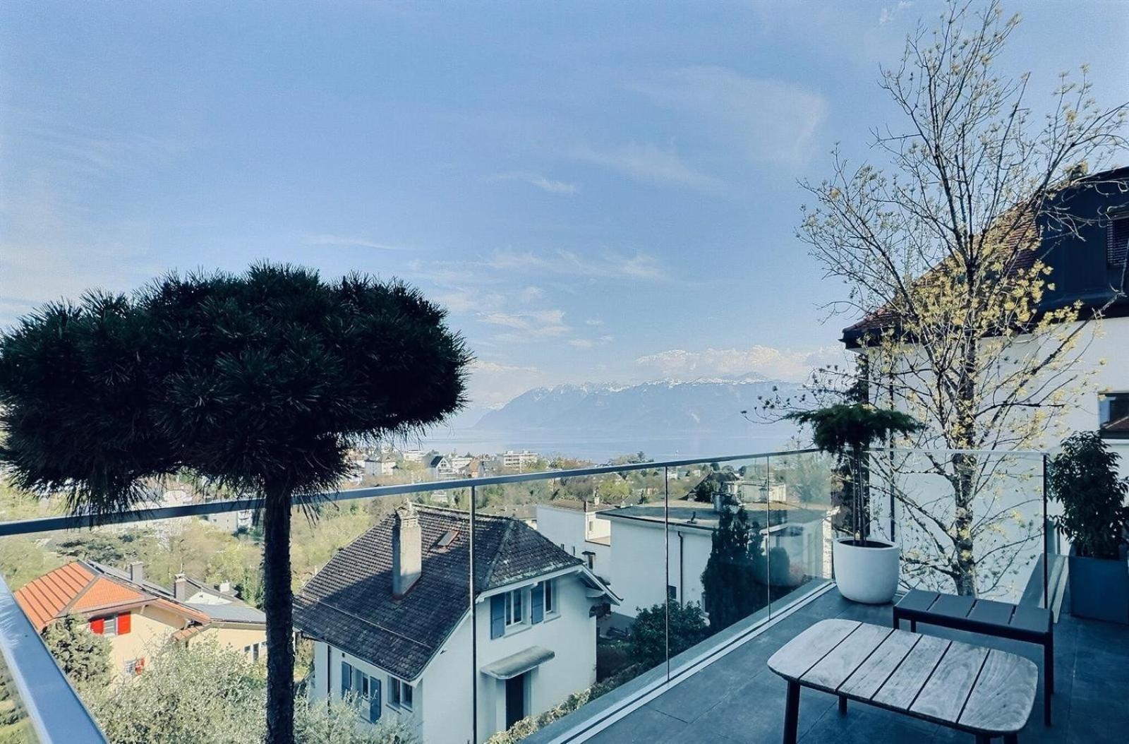 New Luxury Lake View Apartment - Lausanne Luaran gambar